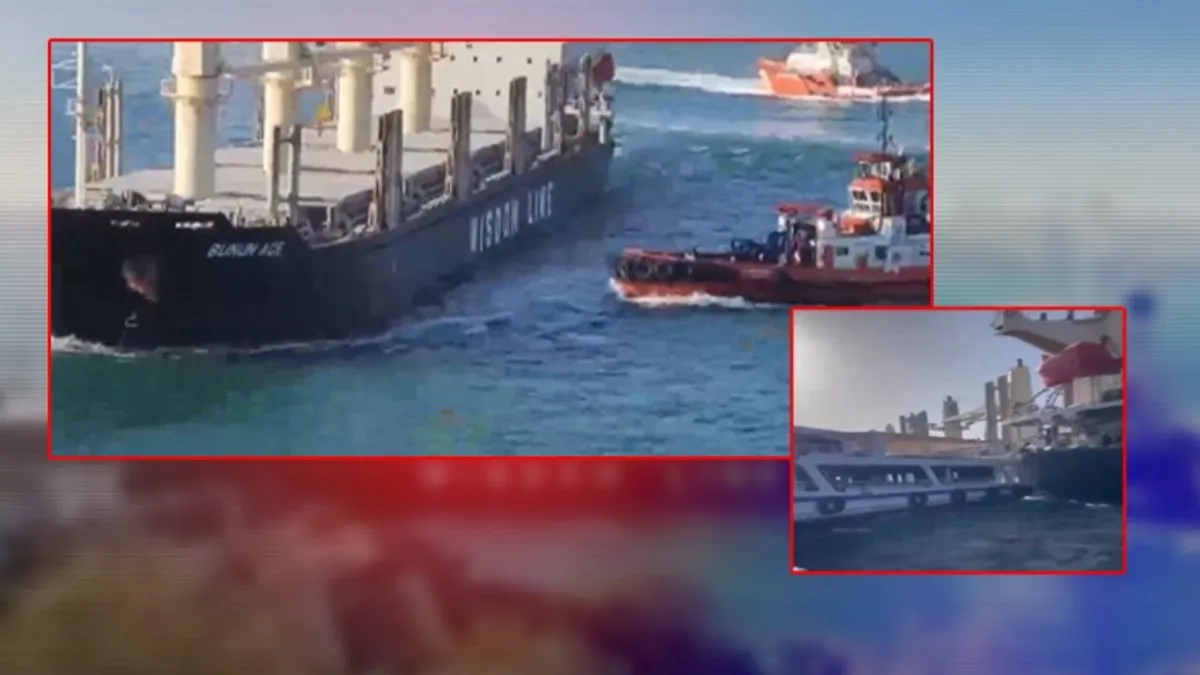 SON DAKİKA HABERLERİ | İstanbul’da iki gemi çarpıştı! Boğaz’da facianın eşiğinden dönüldü: Panik anları kamerada